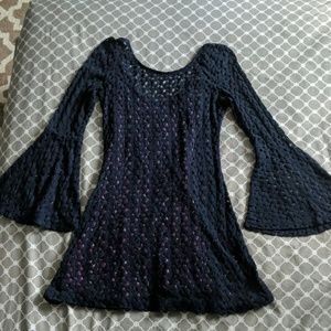 Boho Crochet Mini Dress